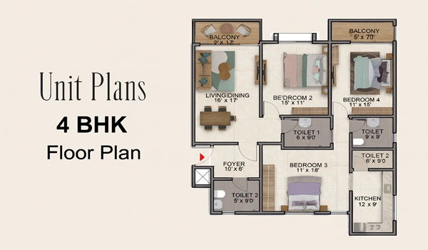 Sobha Scarlet Woods Floor Plan